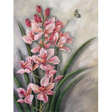 Carolines Treasures Carolines Treasures JYJ0071CHF Orchids by Judith Yates Flag Canvas House Size JYJ0071CHF